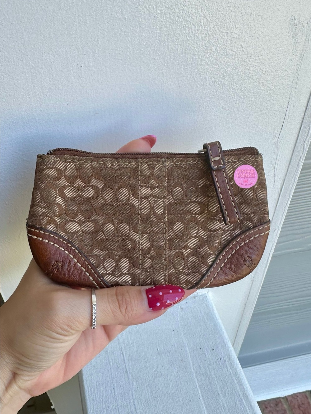 Coach monogram coin purse